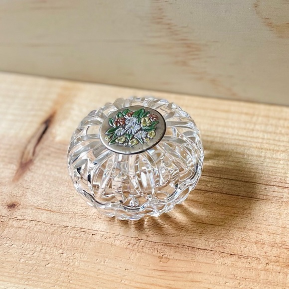 Sterling Silver & Crystal Powder Box - Picture 3 of 6